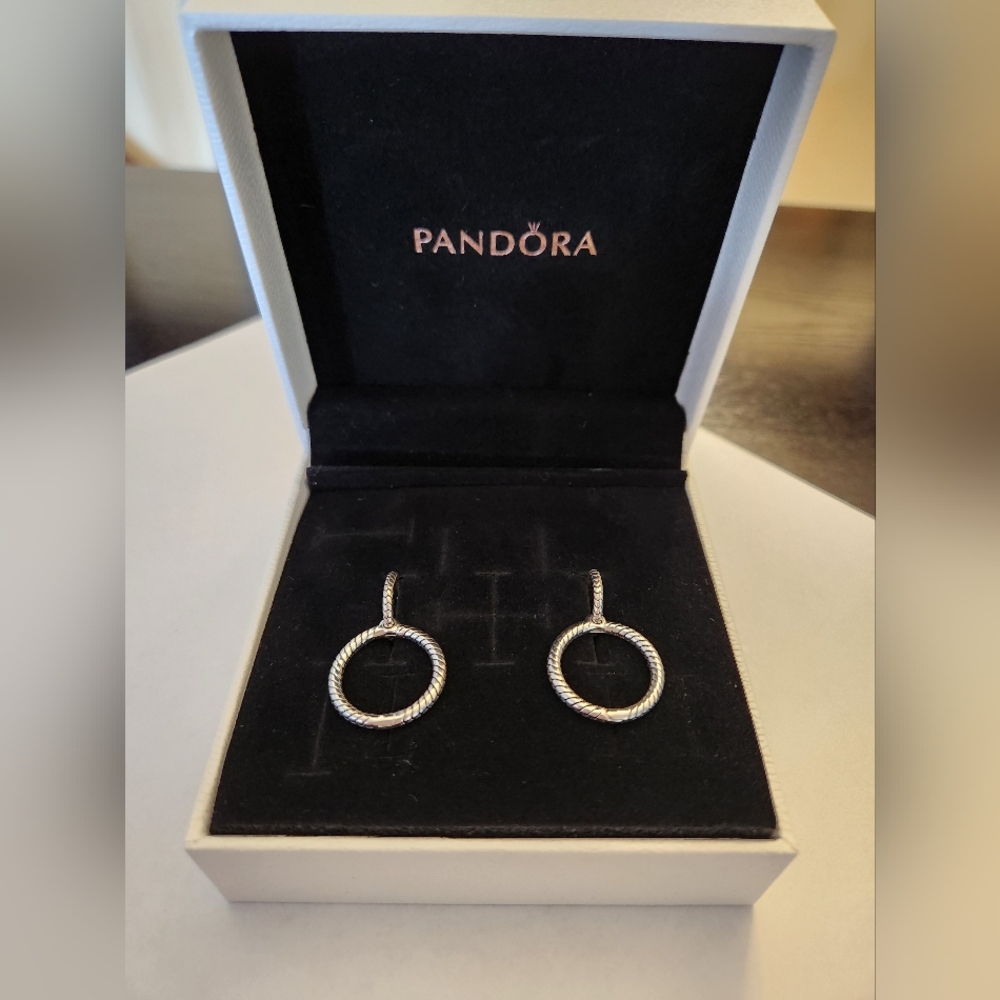 Pandora Double Hoop Earrings